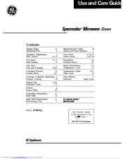 GE Spacemaker JVM141J Use And Care Manual