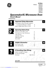GE SpacemakerXL JVM1443 Owner's Manual