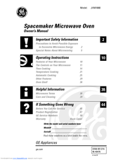 Ge Spacemaker JVM1660 Owner's Manual