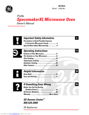 GE SpacemakerXL 49-8697 Owner's Manual