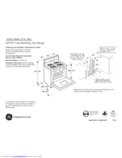 GE JGBS23BELBB Dimensions And Installation Information