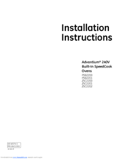 GE PSB2200NWW - 30 Inch Single Electric Wall Oven Installation Instructions Manual