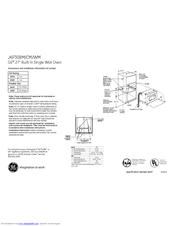 GE JKP30CM Dimensions And Installation Information