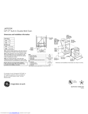 GE JKP55SM Dimensions And Installation Information