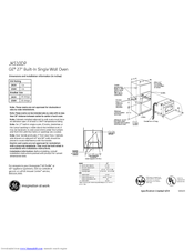GE JKS10DP Dimensions And Installation Information