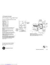 GE JTP30WM Dimensions And Installation Information
