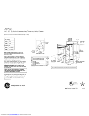 GE JTP75SM Dimensions And Installation Information
