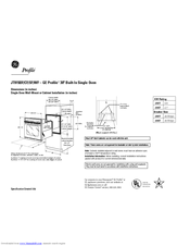 GE Profile JT915SFSS Dimensions And Installation Information