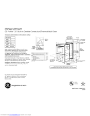 GE Profile PT956CM Dimensions And Installation Information