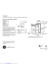 GE Profile PT960SMSS Dimensions And Installation Information