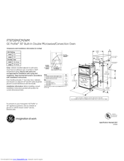 GE PT970BMBB - 30 Inch Combination Wall Oven Dimensions And Installation Information
