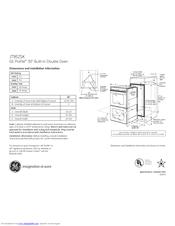 GE Profile JT952SKSS Dimension Manual
