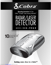 Cobra ESD-9860 Operating Instructions Manual