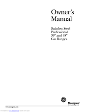 Ge Gas Ranges Owner's Manual
