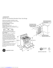 GE JGBS80SEMSS Dimensions And Installation Information