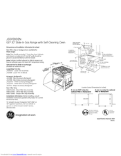 GE JGSP28DENWW - 30 Inch Slide-In Gas Ran Dimensions And Installation Information