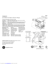 GE Profile PS900DPBB Dimensions And Installation Information