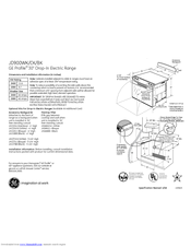 GE JD900BKBB Dimensions And Installation Information