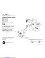 GE JDS28CKCC Dimensions And Installation Information