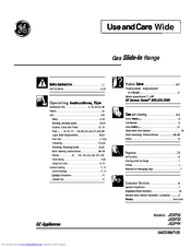 GE JGSP32 Use And Care Manual