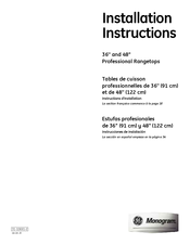 GE Monogram ZX12B36PSS Installation Instructions Manual