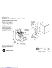 GE Profile P2B912SEMSS Dimensions And Installation Information