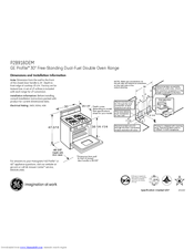 GE Profile P2B918DEM Dimensions And Installation Information