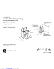 GE Profile PGB910SEMSS Dimensions And Installation Information