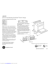 GE QuickClean JBS03MWH Dimensions And Installation Information