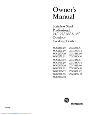 GE Monogram Professional ZGG48N42 Monogram Professional ZGG27N20C3SS Owner's Manual