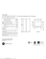 GE Profile PSHF9PGZ Dimensions And Installation Information