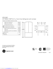 GE GFSL2KEYLS Dimensions And Installation Information