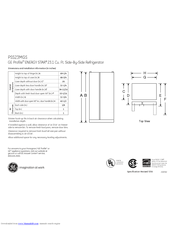 GE Profile PSS23MGS Dimensions And Installation Information