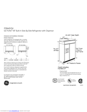 GE Profile PSB42LGR Dimensions And Installation Information