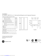 GE ENERGY STAR GSHF9NGYWW Datasheet
