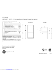 GE Profile PDS20SFSRSS Dimensions And Installation Information