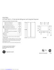GE PSSS7RGXSS - Profile 26.6 Cu. Ft. Refrigerator Datasheet