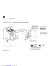 GE JGBS09PEHWW Dimensions And Installation Information