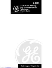 GE 2-9191 User Manual