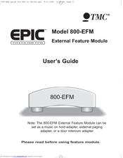 TMC Epic 800-EFM User Manual