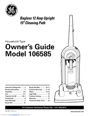 GE 106585 Owner's Manual