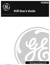 GE VGN550 User Manual