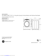 GE WCVH6260HWW Dimensions And Installation Information