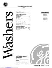 GE WCSR2080 Owner's Manual