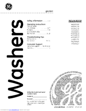 GE WCSR170 Owner's Manual
