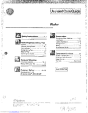 GE WWA5710M Use And Care Manual