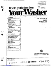GE WWA8330G Use And Care Manual