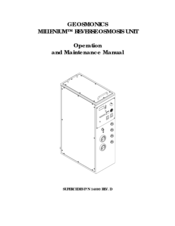 GE Osmonics Millenium Operation And Maintenance Manual