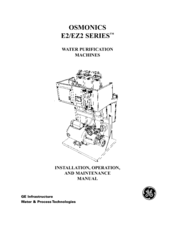 GE OSMONICS EZ2 Series Installation And Operation Manual
