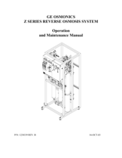 GE Osmonics Z-8000 Operation And Maintenance Manual